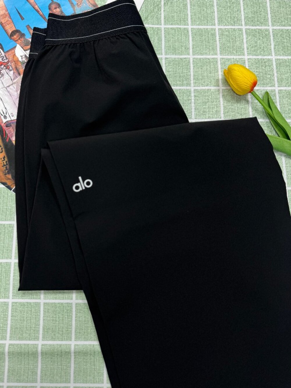 🧇ALO Yoga Suit Up Trouser Black (Regular)🥓Chic Wide Leg Everyday Pants - Picture 5 of 9
